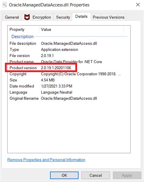 Oracle manageddataaccess dll. NET assembly/DLL product versioning is . dll is a...