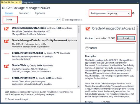 Oracle manageddataaccess entityframework. This NuGet package is for ODP. 0 ...