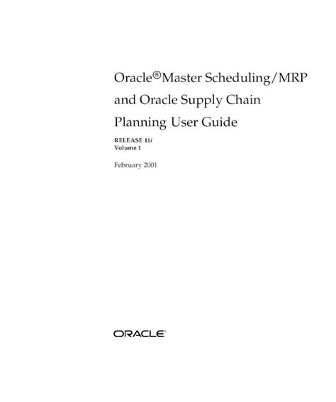 Oracle master scheduling mrp and supply chain planning user guide. - Thermoval duo scan bedienungsanleitung ro corectat.