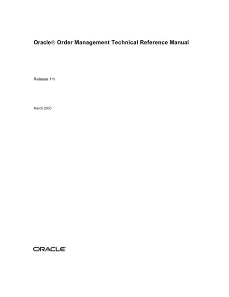 Oracle order management technical reference manual. - A guide to the indemnity and insurance aspects of building.