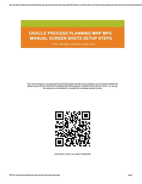 Oracle process planning mrp mps manual screen shots setup steps. - Download gratuito di supporto vitale avanzato trauma.