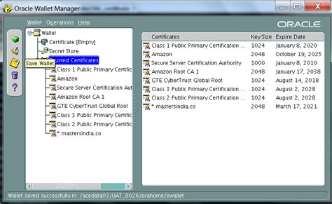 Oracle wallet 12c import certificate.  Open the wallet that will be used by the c...