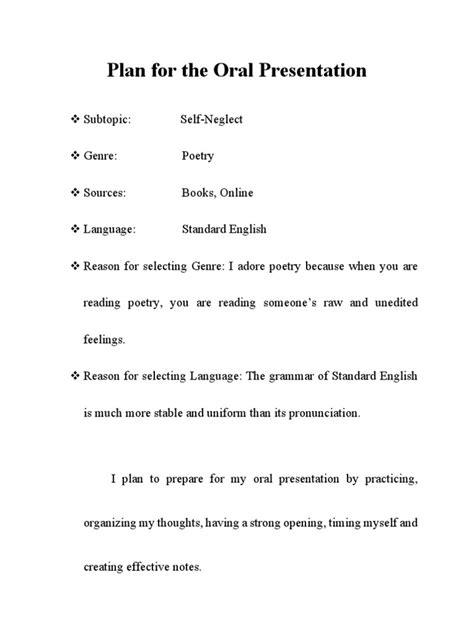 Oral presentation lesson plan.  The lesson module contains a student n...