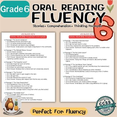 Oral reading fluency probe.  Additionally, the study explored the relationship be...