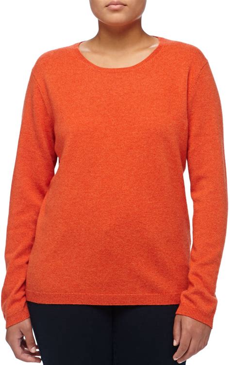 Orange Cashmere Sweater Neiman Marcus