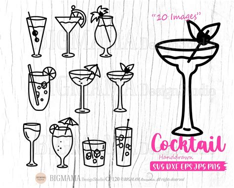 Orange Cocktail Svg - Etsy