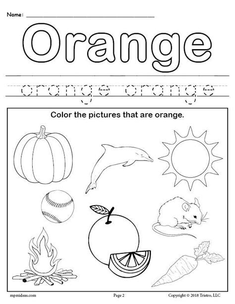 Orange Color Activities and Worksheets for Preschool!