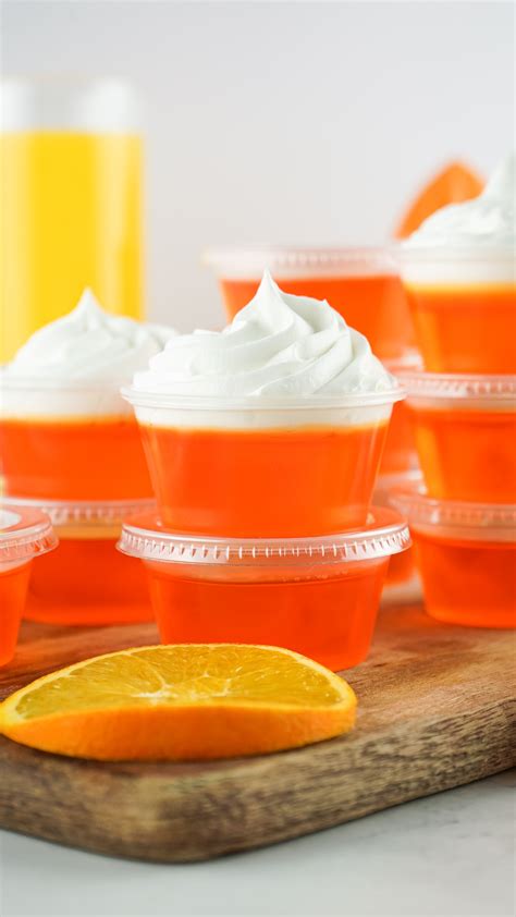 Orange Creamsicle Jello Shots - Crazy for Crust