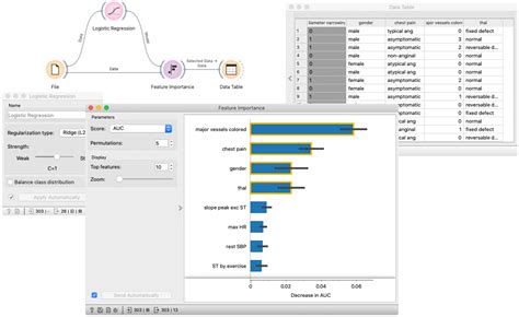 Orange Data Mining - Feature Importance