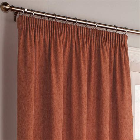 Orange Pencil Pleat Curtains You