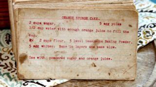 Orange Sponge Cake - Vintage Recipe Project