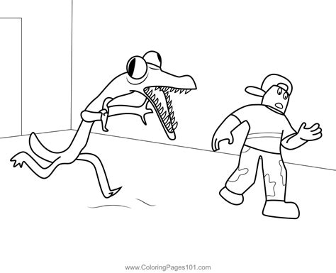 Orange Standing Rainbow Friends Roblox Coloring Page in 2022 Coloring
