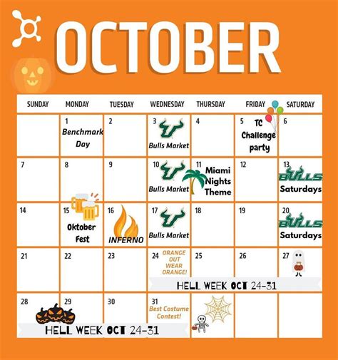 Orange Theory Calendar