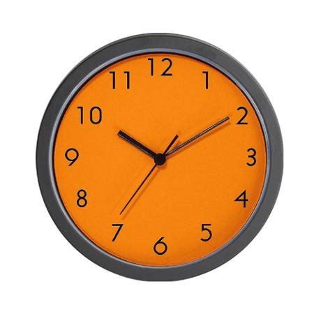 Orange Wall Clocks - CafePress