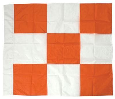 Orange and White Checkered Airfield Safety Flag US Flags