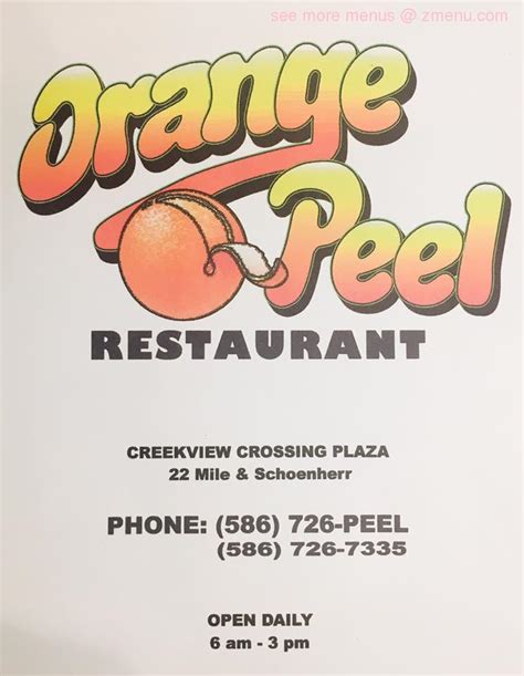 Orange peel restaurant shelby charter township mi. ORANGE PEEL RESTAURANT - Updated May 2024 - 114 Photos & 134 Reviews - 13522 22 Mile Rd, Shelby Township, Michigan - Breakfast … 