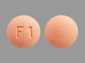 Pill Imprint F1 Logo (Actavis) This brown round pill with imprint F1 Logo (Actavis) on it has been identified as: Finasteride 1 mg. This medicine is known as finasteride. It is available as a prescription only medicine and is commonly used for Androgenetic Alopecia, Benign Prostatic Hyperplasia, Gender Affirming Hormone Therapy . 1 / 3.. 