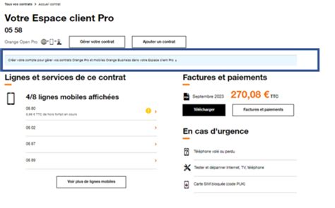 Orange pro : Tarifs et Contrats Orange pro