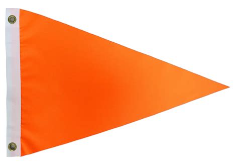 Orange triangle flag. com Home Replacement Orange Triangular Safety Flag for Warni...