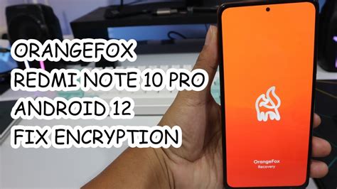 Orangefox recovery disable force encryption.  This will remove encryption and ...