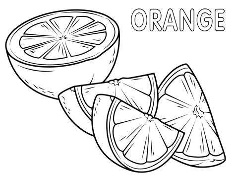Oranges Coloring Page
