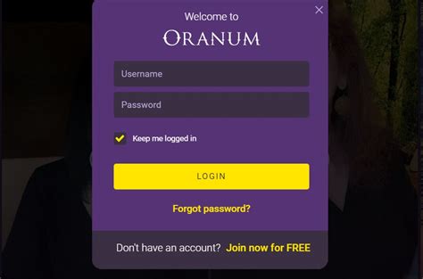 Remember your login Oranum information to always have access to your account. Oranum login / sign up. Validate your credit card to get free Oranum credits.