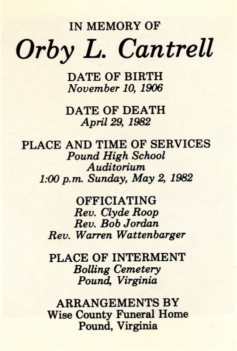 Orby cantrell biography examples