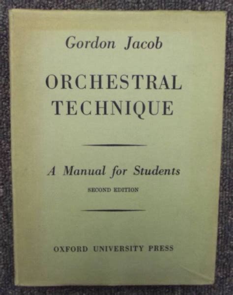Orchestral technique a manual for students. - Users manual remote control trane heat pump.