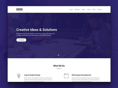 Orchid Free HTML5 Business Simple Portfolio Website Template uiCookes