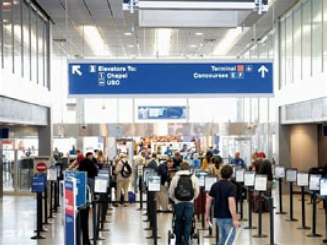 Check the security wait times at all TSA checkpoints at airports across the United States. ... Chicago O'Hare (ORD) 4. Dallas/Fort Worth (DFW) 5. Denver (DEN) 6.. 