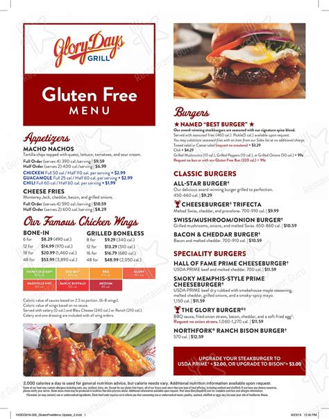 Order * Glory Days Grill (Apex) Menu Delivery【Menu