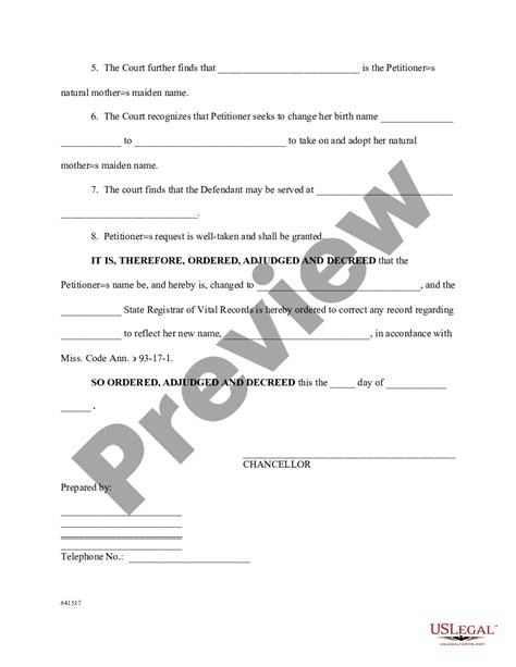 Order Granting Name Change Form For Irs US Legal Forms