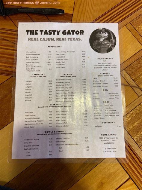 Order The Tasty Gator Menu Delivery Online Kaufman Menu