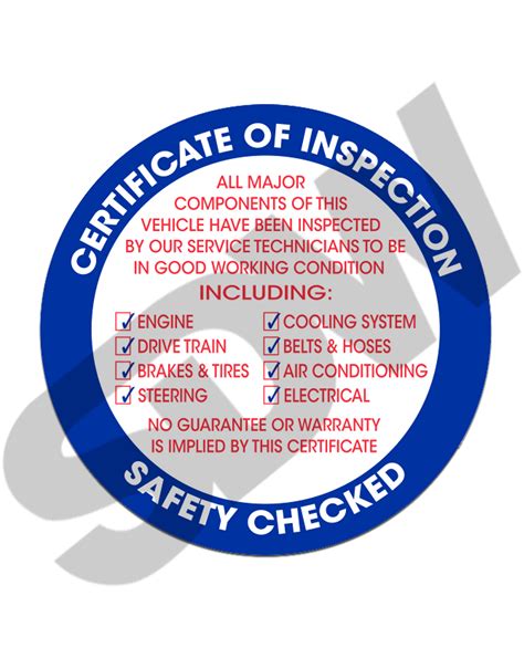 1. After a vehicle has passed an inspection, the Inspection Technician shall completely and legibly fill out all information on the inspection sticker and corresponding stub sheet, to include the inspection station number, full date of the inspection, full vehicle identification number, full current odometer reading, registration number and type code.. 