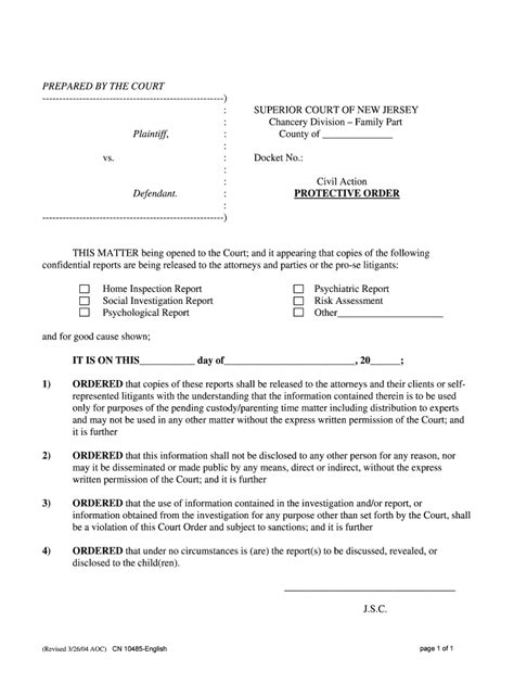 Order of Protection Form Fill Out and Sign Printable PDF Template