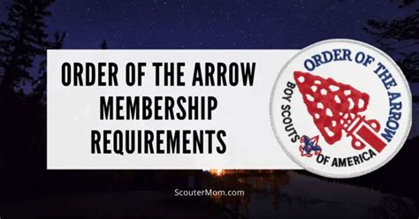 Order of the Arrow Membership Requirements Scouter Mom