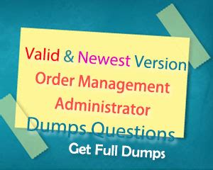Order-Management-Administrator Dumps