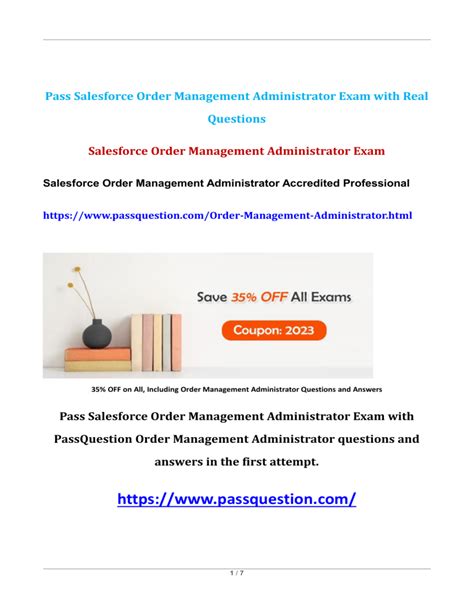 Order-Management-Administrator Exam