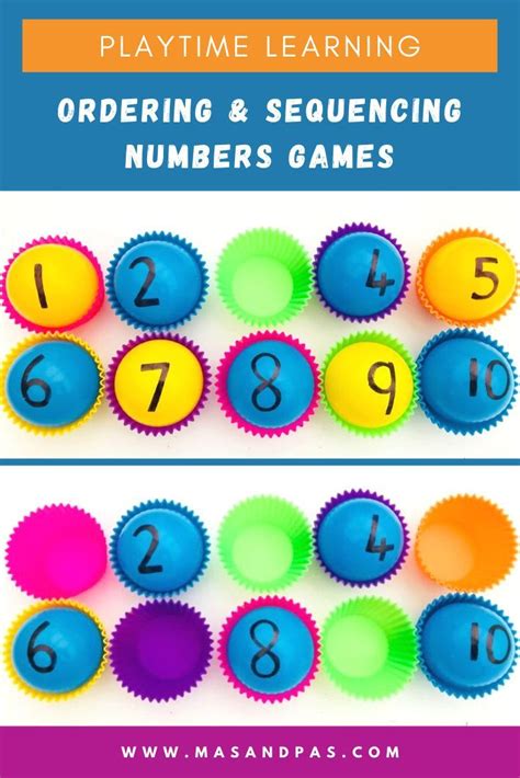 Ordering and Sequencing Numbers Games Math patterns, Learning games
