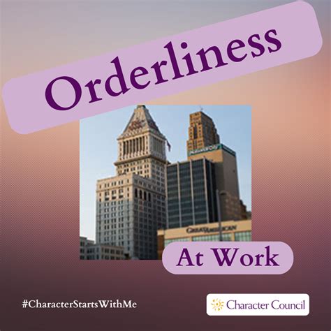 Orderliness In Business - Character Council