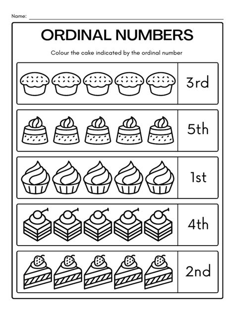 Ordinal Numbers Worksheet PDF Worksheets Library