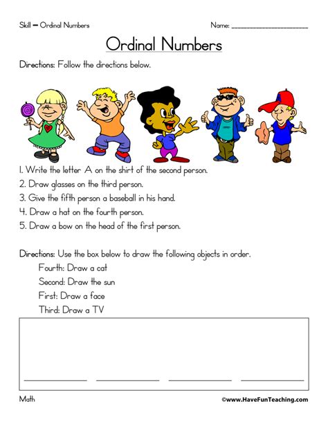 Ordinal Numbers Worksheets Have Fun Teaching