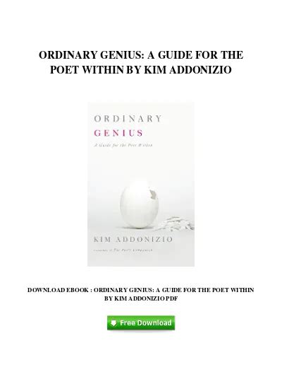 Ordinary genius a guide for the poet within kim addonizio. - Hyundai r480lc 9 r520lc 9 crawler excavator operating manual download.