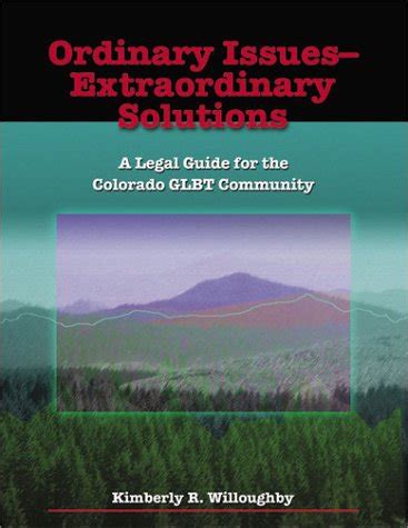 Ordinary issues extraordinary solutions a legal guide for the colorado glbt community. - Risk analysis a quantitative guide 3rd edition.