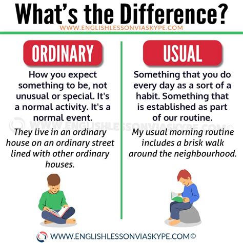 Ordinary vs usual: what is the difference? - DiffSense