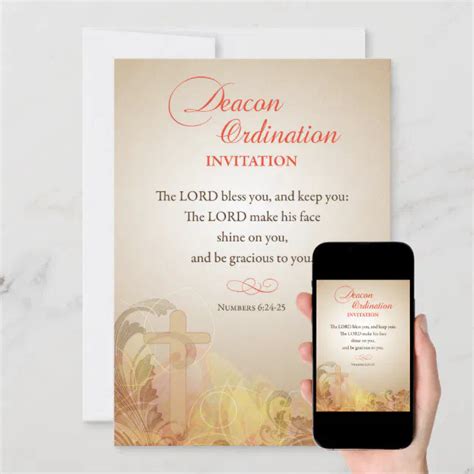 Ordination Deacon Invitations & Invitation Templates Zazzle