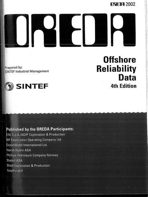 Oreda offshore reliability data handbook 2009. - 52 wochen - ein ganzer mann.