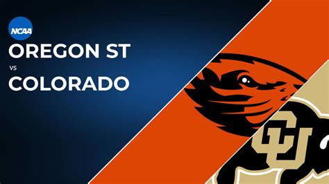 Oregon State Beavers vs. Colorado Buffaloes: TV channel, time, what to know