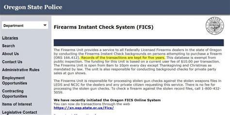 Oregon firearms background check status phone number.  Handgun background checks are c...