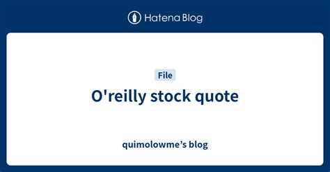 Oreillys stock price. Things To Know About Oreillys stock price. 